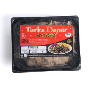 TURKA SLICED COOKED KEBAB MEAT X 2KG 