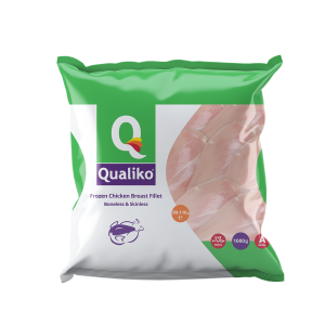 QUALIKO FROZEN CHICKEN CALIBRATED FILLET 90G-110G X 2.5KG
