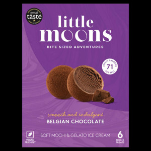 LITTLE MOONS BELGIAN CHOCOLATE MOCHI ICE CREAM X 6PKS