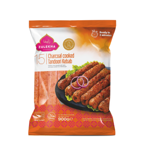 ZULEKHA CHICKEN CHARCOAL TANDOORI KEBAB 15 PIECES X 900G