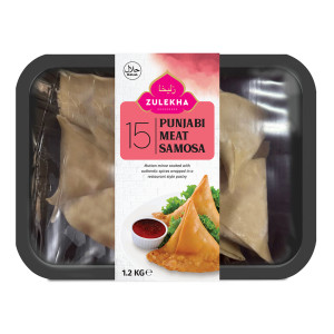 ZULEKHA PUNJABI MEAT SAMOSA 15 PIECES X 1.2KG