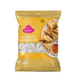 ZULEKHA CHICKEN SAMOSA 50 PIECES X 1650G