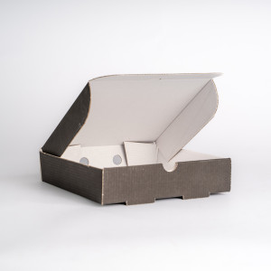 E.FLUTE 7" PLAIN BLACK PIZZA BOX