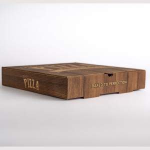 WOOD EFFECT 10" WHITE PIZZA BOX X 7.56KG