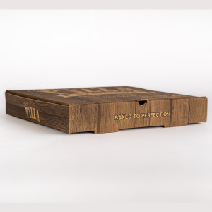 WOOD EFFECT 11" BROWN PIZZA BOX 