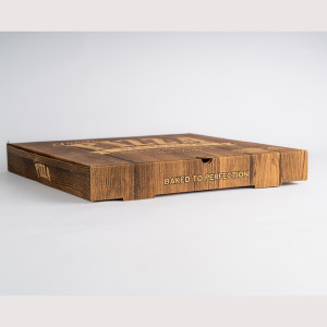WOOD EFFECT 12" BROWN PIZZA BOX 
