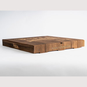 WOOD EFFECT 16" BROWN PIZZA BOX 