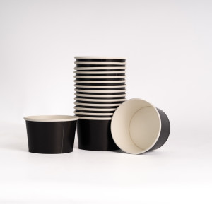 3OZ ICE CREAM TUB BLACK X 50