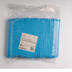 MOB CAP BLUE HAIR NET X 100
