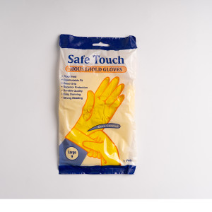GLOVES YELLOW LARGE X 1
