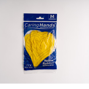 GLOVES YELLOW MEDIUM X 1