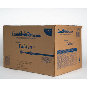 LAMB WESTON TWISTERS SEASONED SKIN ON X 2.5KG N