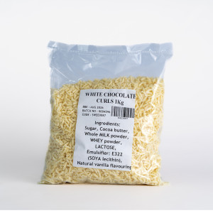 WHITE CHOCOLATE CURLS X 1KG