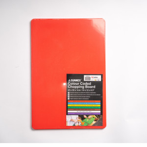 CHOPPING BOARD RED 18X12IN X 10MM X 1