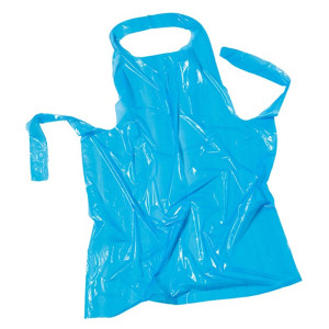 SAFEWEAR BLUE DISPOSABLE POLYTHENE APRONS STANDARD X 100