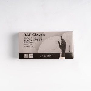 GLOVES NITRILE P.FREE BLACK L X100 