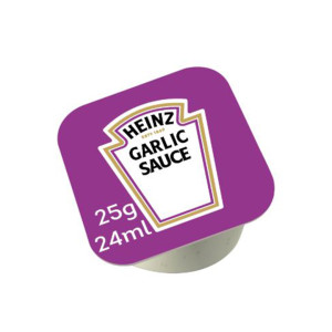 HEINZ GARLIC SAUCE DIP POTS 100 X 25GM