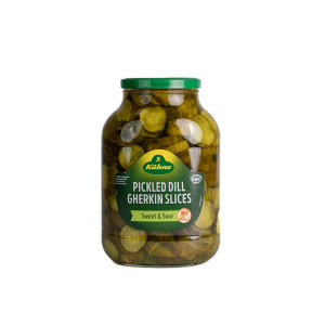 KUHNE PICKLED DILL GHERKINS SLICES X 2.45KG