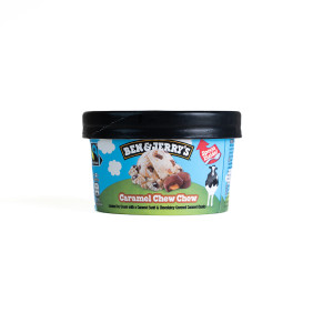 BEN & JERRYS CARAMEL CHEW CHEW ICE CREAM X 100ML