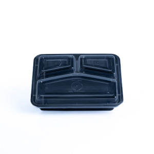 H-PACK 3 COMPARTMENT CONTAINERS & LIDS X 150