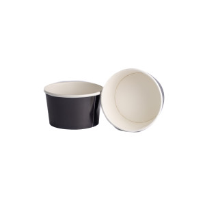 5OZ ICE CREAM TUB BLACK  X 50