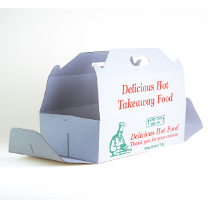 TAKE AWAY BOX WITH HANDLES