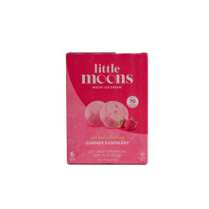 LITTLE MOONS SUMMER RASPBERRY MOCHI ICE CREAM X 6PKS