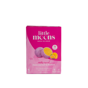 LITTLE MOONS PASSIONFRUIT & MANGO MOCHI ICE CREAM X 6PKS