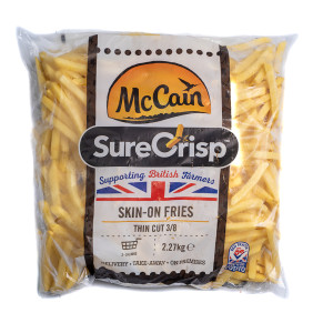 MCCAIN SURECRISP 3/8 SKIN ON CHIPS X 2.27KG 
