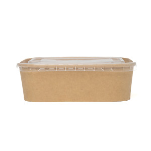 EP RECTANGULAR BOWL & LID 650ML X 50