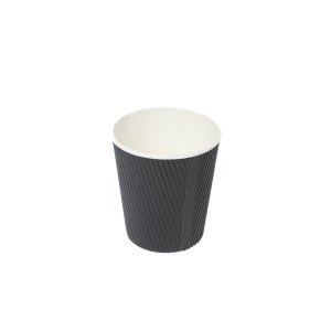 EP 8OZ RIPPLE CUPS BLACK X 25