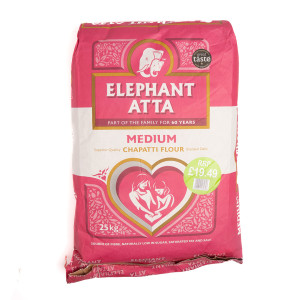 ELEPHANT MEDIUM CHAPATTI FLOUR X 25KG
