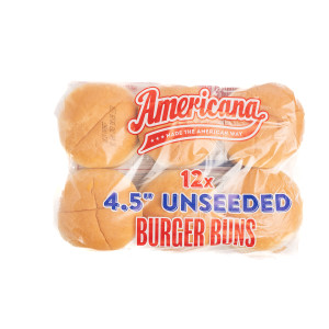 AMERICANA 4.5” UNSEEDED BUNS X 48