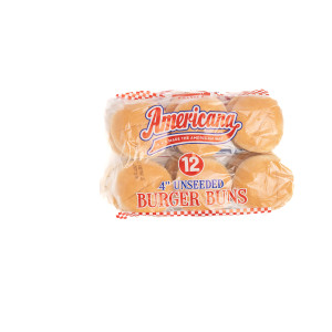 AMERICANA 4" BUNS UNSEEDED X 4