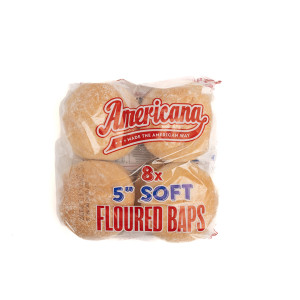 AMERICANA 5" FLOURED BAPS X 8
