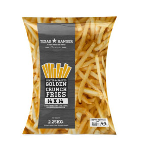 TEXAS GOLDEN CRUNCH FRIES 14X14 X 2.25KG