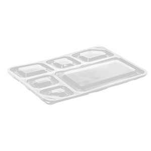 6 COMPARTMENT PP LID CLEAR X 150
