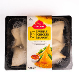 ZULEKHA PUNJABI CHICKEN SAMOSA 15 PIECES X 1.2KG