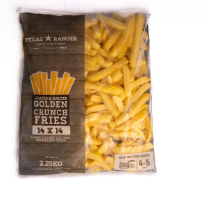 TEXAS GOLDEN CRUNCH FRIES 14X14 X 2.25KG