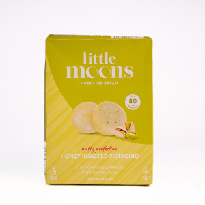 LITTLE MOONS HONEY ROASTED PISTACHIO MOCHI ICE CREAM X 6PKS