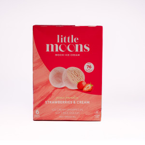 LITTLE MOONS STRAWBERRY & CREAM MOCHI ICE CREAM X 6PKS