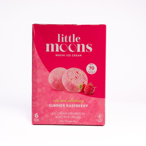 LITTLE MOONS SUMMER RASPBERRY MOCHI ICE CREAM X 6PKS