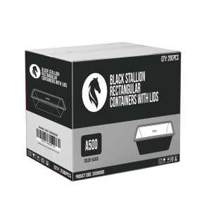 BLACK STALLION CONTAINER & LID 500ML X 200