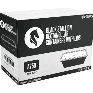 BLACK STALLION CONTAINER & LID 750ML X 200