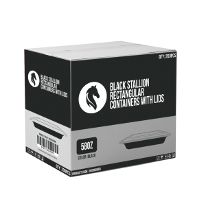 BLACK STALLION CONTAINER & LID 58OZ X 150