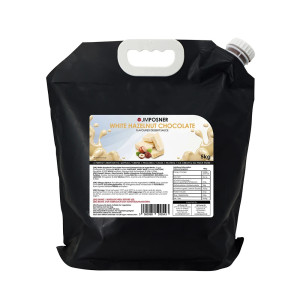 JMP LIQUID WHITE HAZELNUT CHOCOLATE SAUCE BAG X 5KG