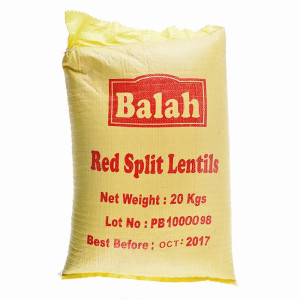 BALAH  SPLIT RED LENTILS X 20KG