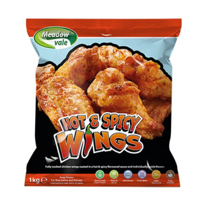 MEADOW VALE CHICKEN WINGS HOT & SPICY X 1KG