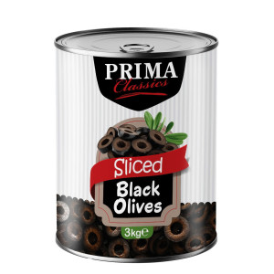 PRIMA SLICED BLACK OLIVES X 3KG