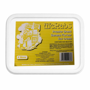  McNABS BANANA ICE CREAM TUB X 4L